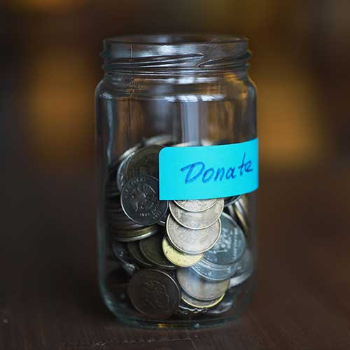 nonprofits donation jar