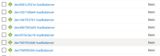 list of load balancers