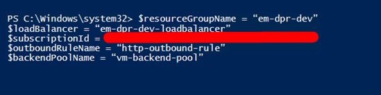 load balancers variables