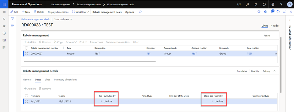 summing orders over the lifetime of the rebate contract
