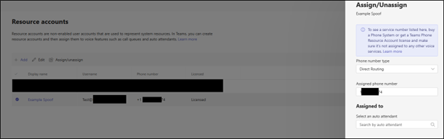 assign/unassign resource accounts