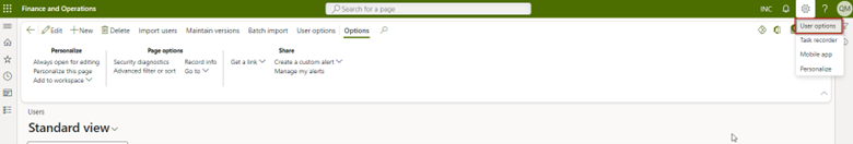 user options for workflow notifications