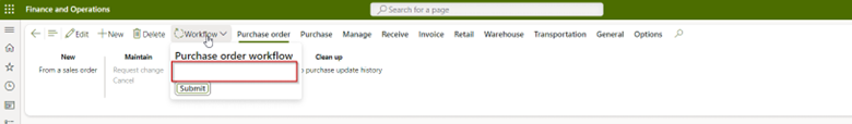 submitting a purchase order workflow